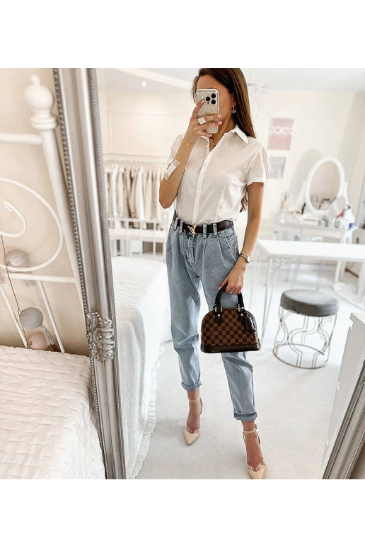 Genov balts klasisks krekls ar īsām...