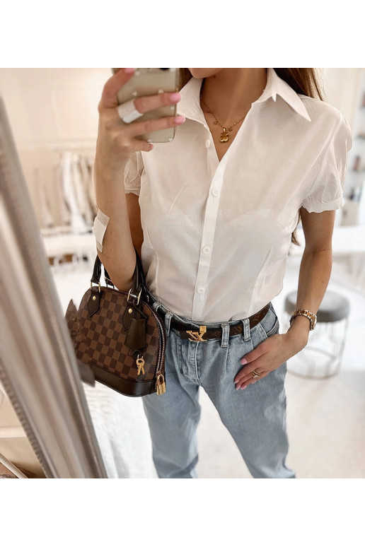 Genov balts klasisks krekls ar īsām...