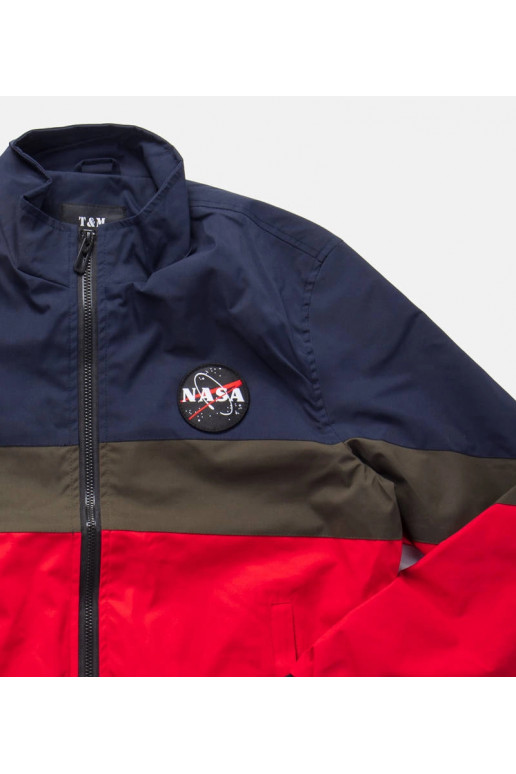 Tumši zila vīriešu jaka ar...