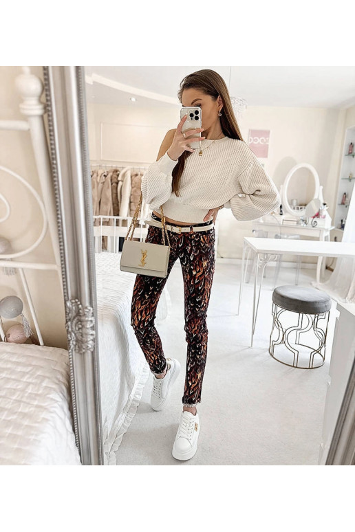 Kloda Brauna rakstainas bikses Kloda Brauna rakstainas bikses