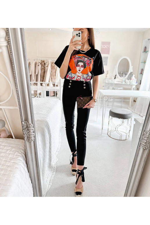 Boulanger melni legingi, kas dekorēti...