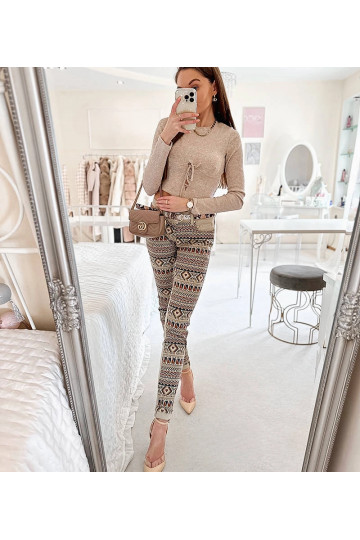 Bēša raksta Lévesque bikses