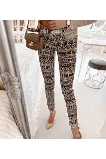 Bēša raksta Lévesque bikses 2