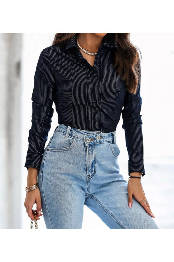 Tumši zils sieviešu krekls... 2