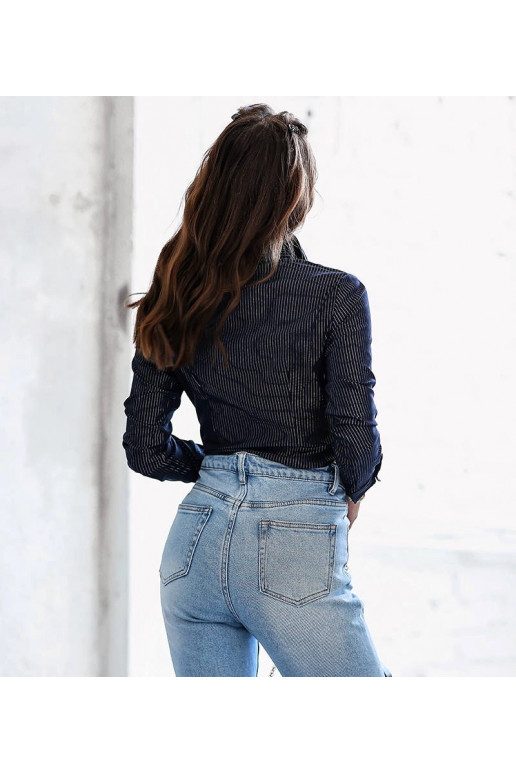 Tumši zils sieviešu krekls Domma