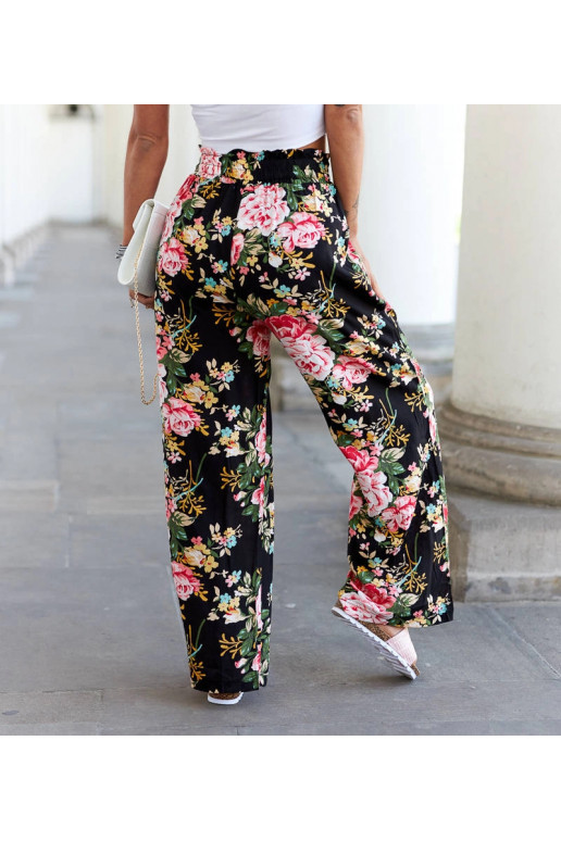 Cosimo melnas ziedu platas bikses