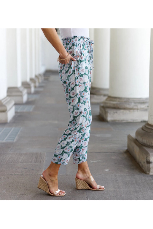 Zaļas ziedu bikses Minoprio