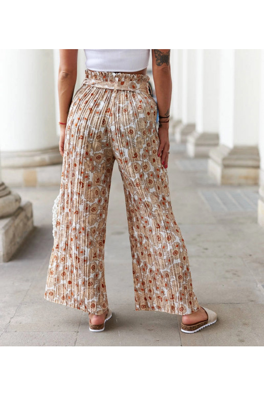 Aberdīnas baltas platas kroku bikses