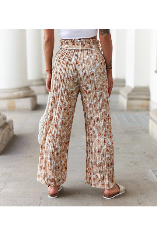 Aberdīnas baltas platas kroku bikses