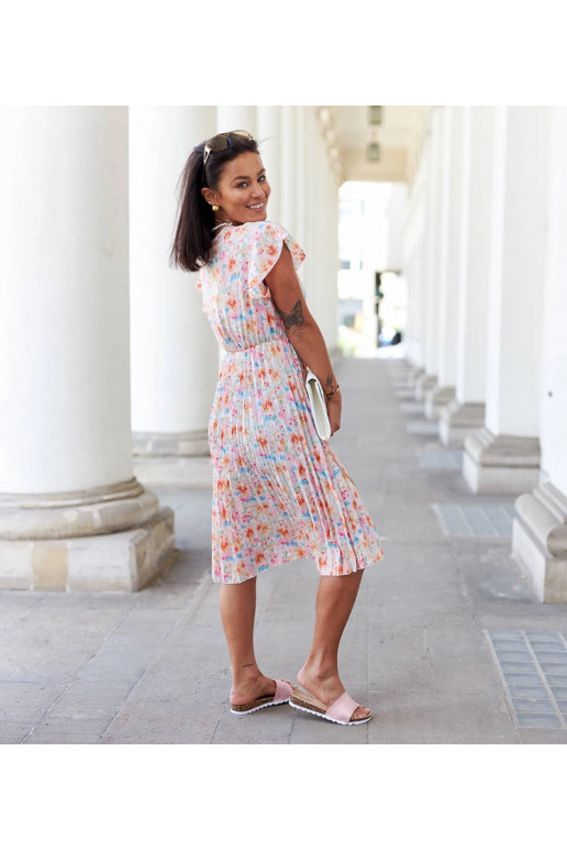 Ottavio rozā ziedu kroku kleita