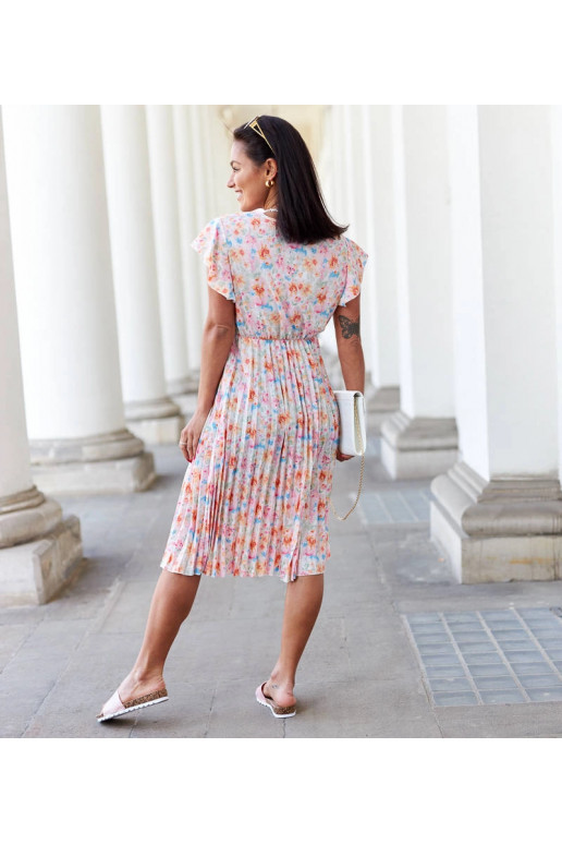 Ottavio rozā ziedu kroku kleita