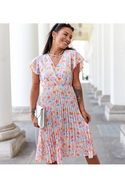 Ottavio rozā ziedu kroku kleita