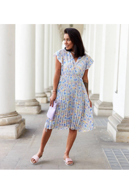 Ottavio balta ziedu kroku kleita