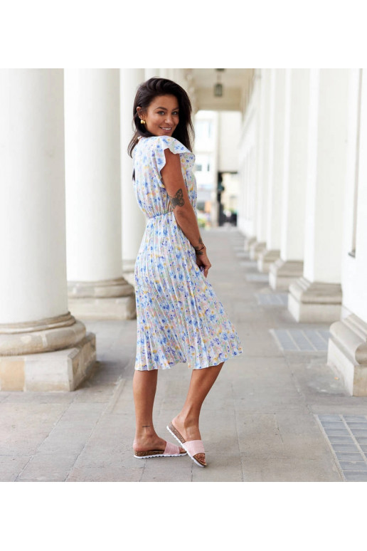 Ottavio balta ziedu kroku kleita