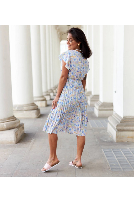 Ottavio balta ziedu kroku kleita