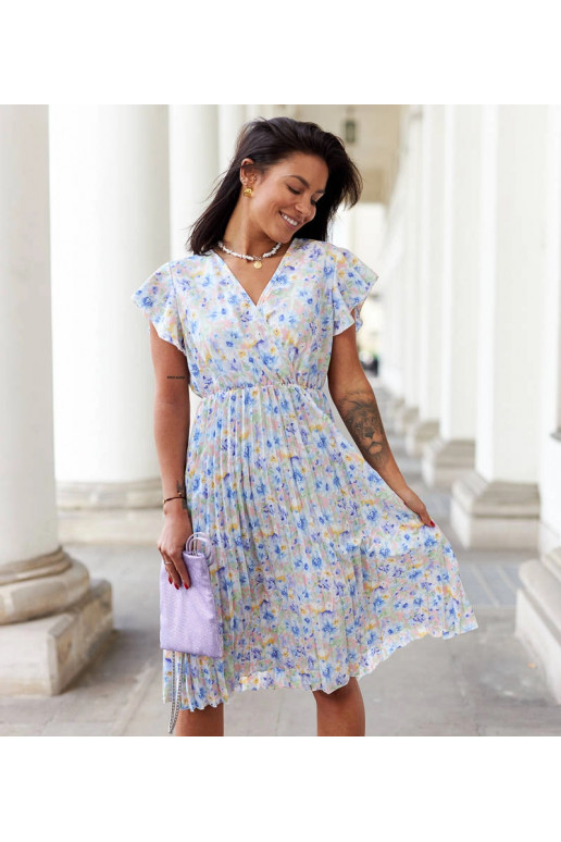 Ottavio balta ziedu kroku kleita