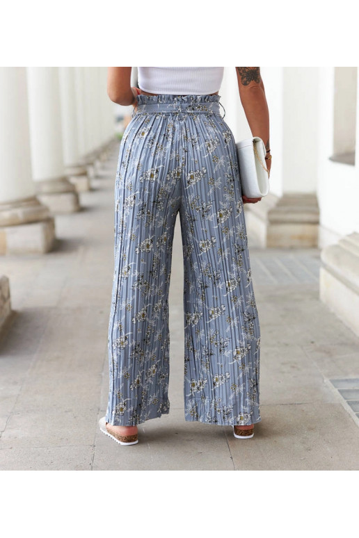 Zilas platas kroku bikses Manlio