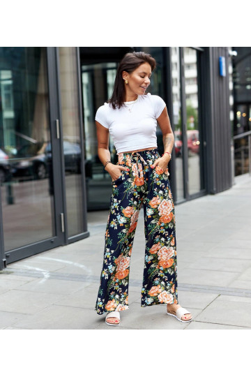 Tumši zilas platas bikses...