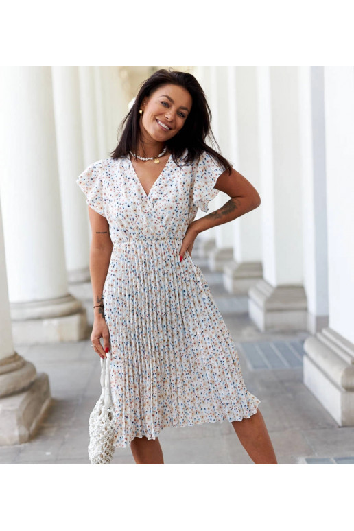 Viminale rozā ziedu kroku kleita