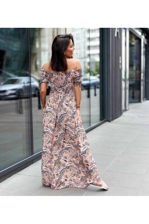 Venezia Orange Ruched kleita