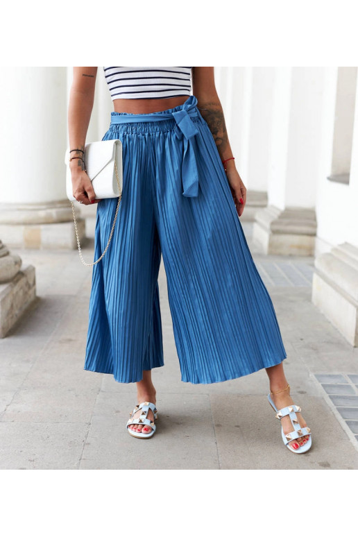 Artemio zilas platas kroku bikses