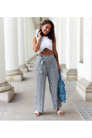 Zilas kroku bikses Trevisano