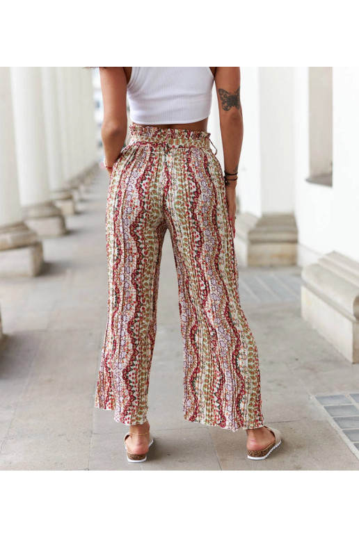 Arhimēda baltas platas kroku bikses