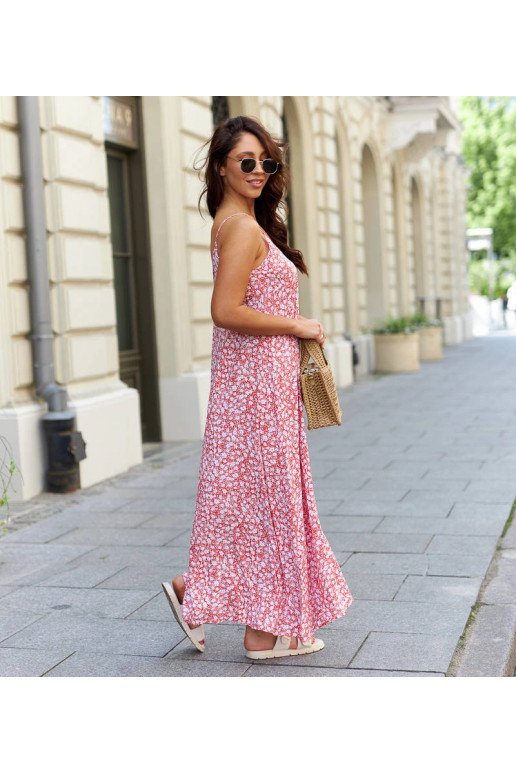 Oranža brīva kleita bez lencītēm Lajla