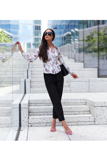 Balta raksta Sabbatini krekls