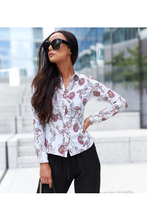 Balta raksta Sabbatini krekls