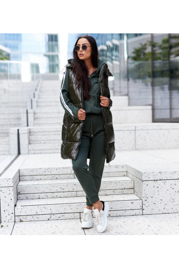 Zaļa veste ar noņemamu...