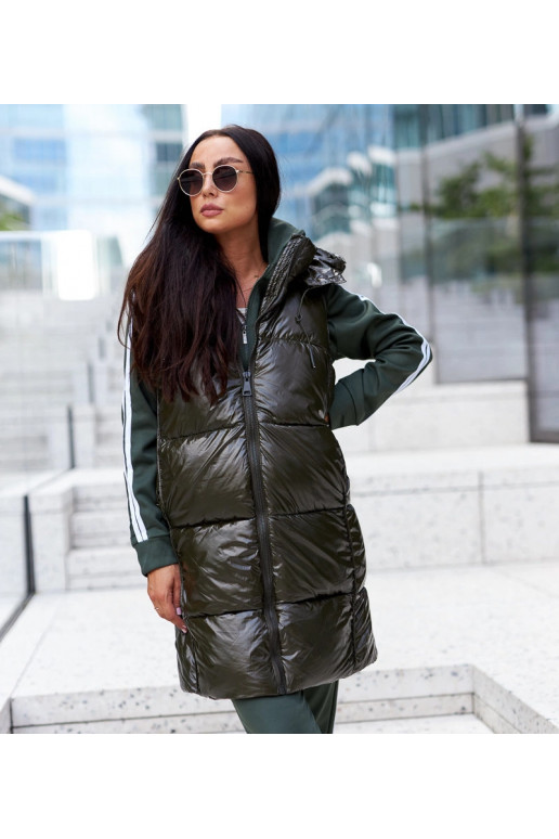 Zaļa veste ar noņemamu kapuci Artemia Zaļa veste ar noņemamu kapuci Artemia