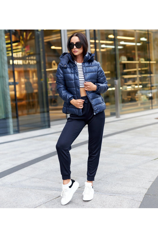 Berta tumši zila spīdīga jaka Berta tumši zila spīdīga jaka