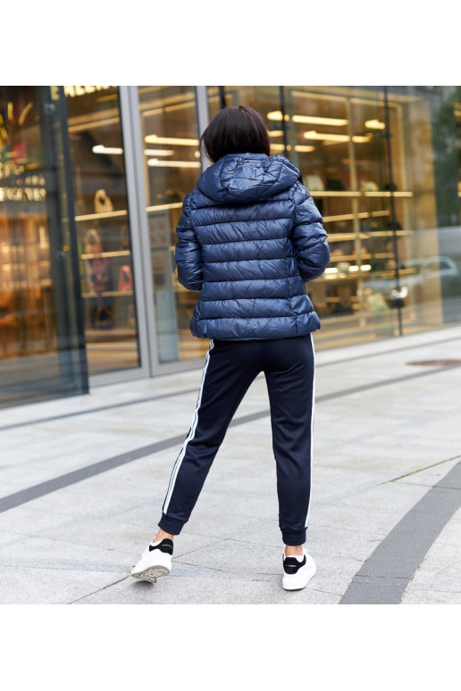 Berta tumši zila spīdīga jaka Berta tumši zila spīdīga jaka