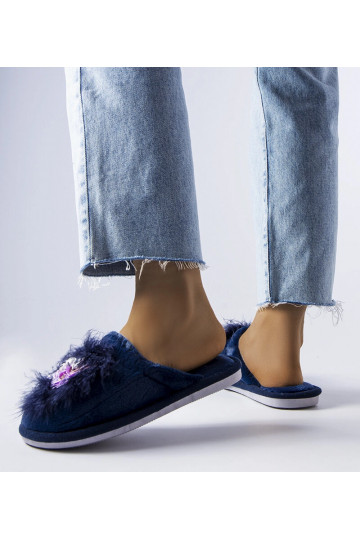 Tumši zilas siltas čības ar... 2