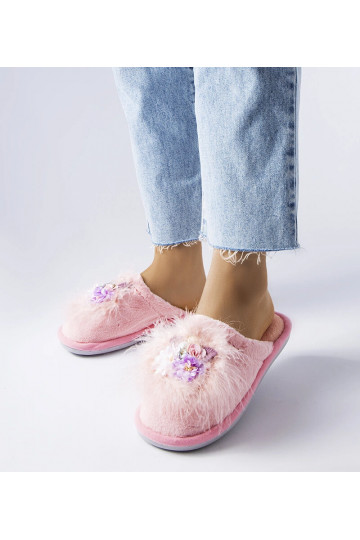 Rozā siltas čības ar...