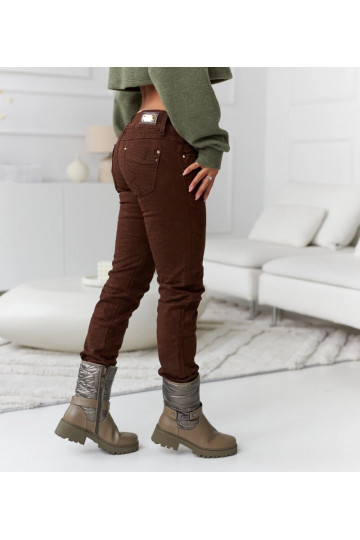 Brūna raksta Lévesque bikses 2