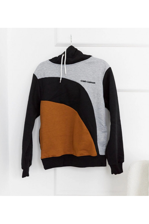 Astolpho vīriešu pelēka un melna kapuce