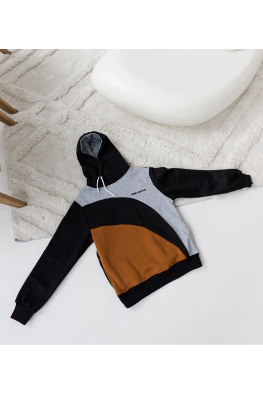 Astolpho vīriešu pelēka un melna kapuce