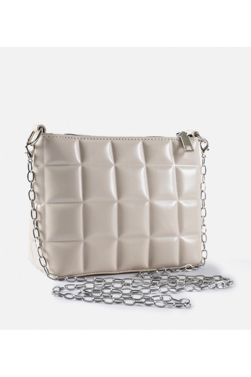 Balta stepēta soma ar ķēdīti Laas