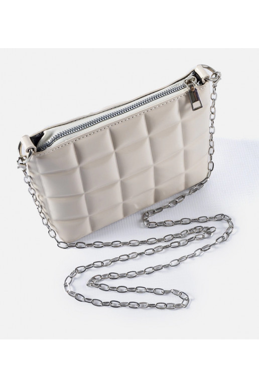 Balta stepēta soma ar ķēdīti Laas