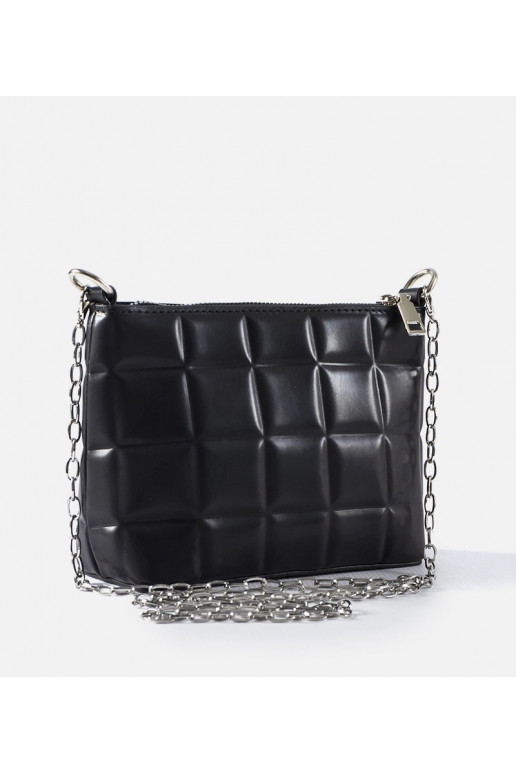 Melna stepēta soma ar ķēdīti Laas