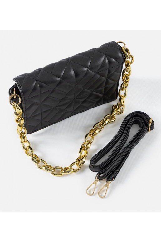 Melna stepēta Bergama plecu soma