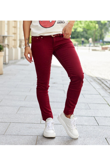 Sarkanas auduma bikses ar... 2