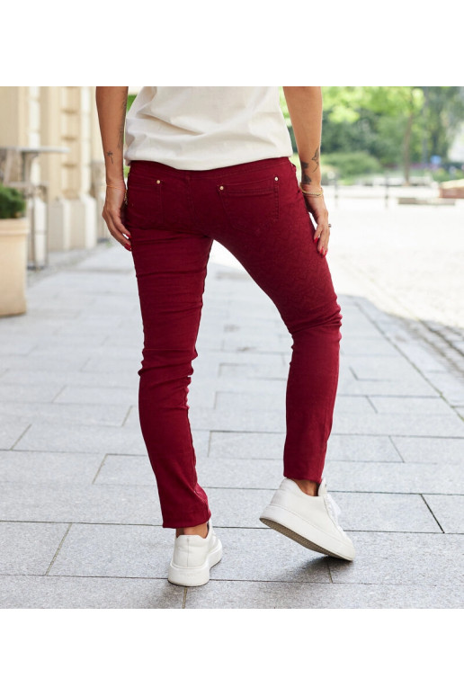 Sarkanas auduma bikses ar Sylvain jostu Sarkanas auduma bikses ar Sylvain jostu