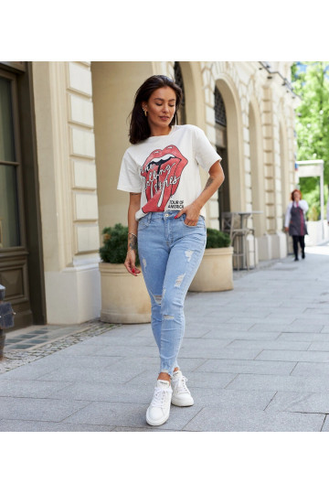 Zili Carrara Slim Distressed Džinsi 2
