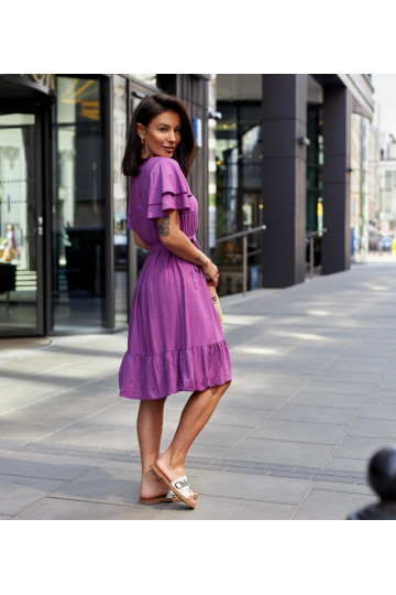 Lorinka Purple Ruched Mini... 2