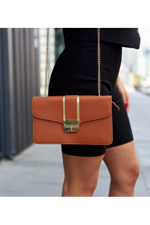 Brūna Elmia ķēdes plecu soma