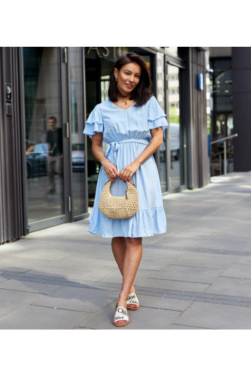 Zila midi kleita ar Sagasa...