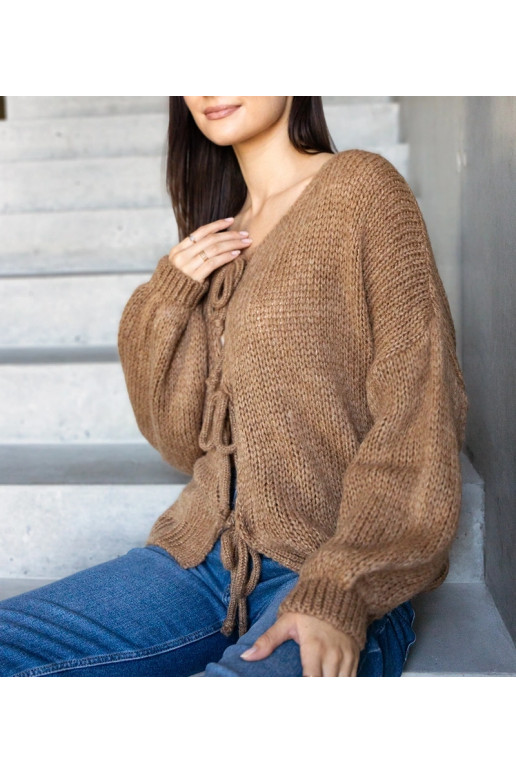 Brūns sasiets džemperis Sumaia Brūns sasiets džemperis Sumaia